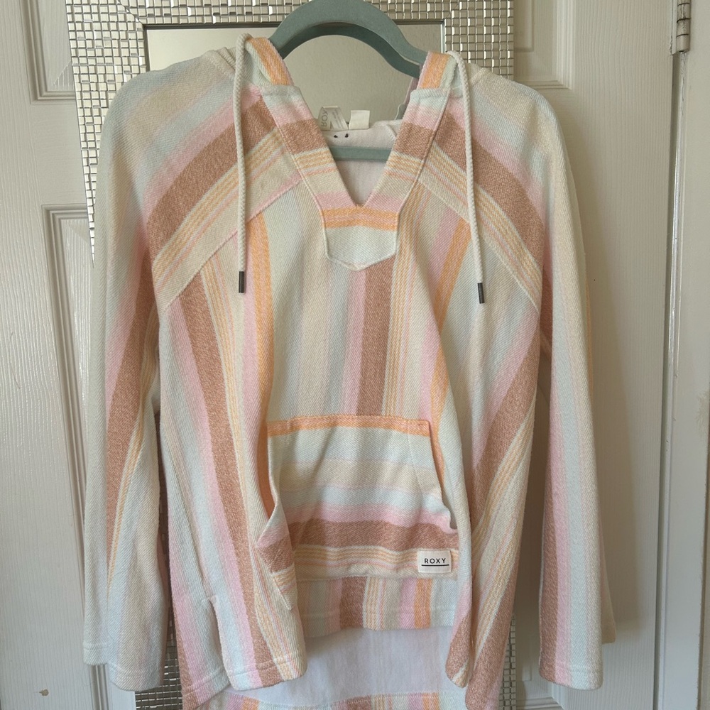 Roxy Pastel Striped Pullover Hoodie